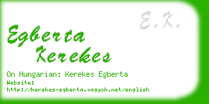 egberta kerekes business card